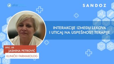 Dr Jasmina Petrović: Interakcije lekova i uticaj na uspešnost terapije