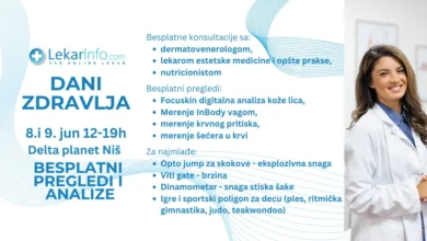 Unapredite Vaše zdravlje na LekarInfo Danima Zdravlja! (8. i 9. jun Delta Planet Niš)