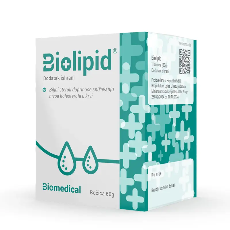 Biolipid® — prirodna podrška regulaciji lipida za zdraviji kardiovaskularni sistem
